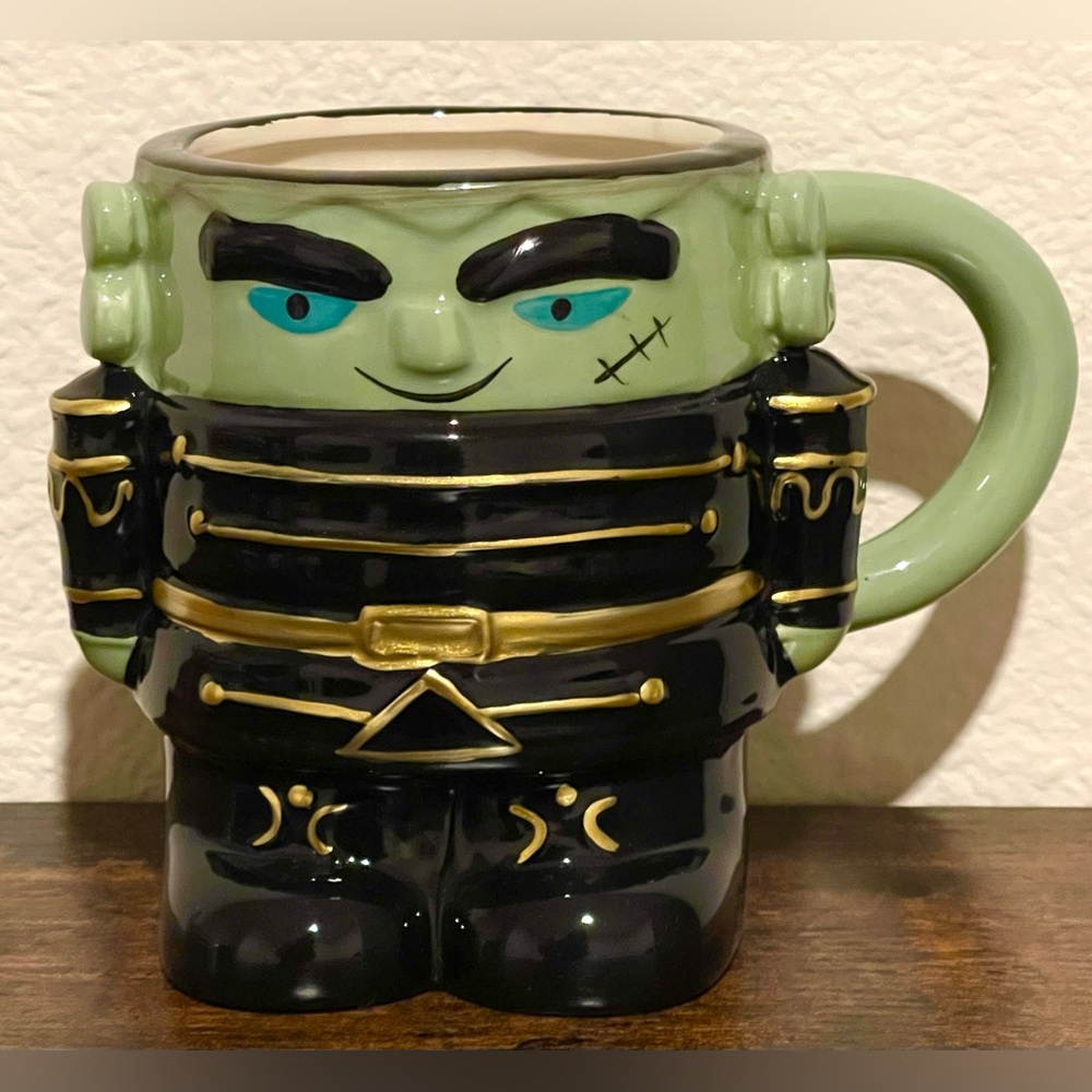 Transpac Ceramic Frankenstein Nutcracker Coffee Mug Halloween 18oz NEW